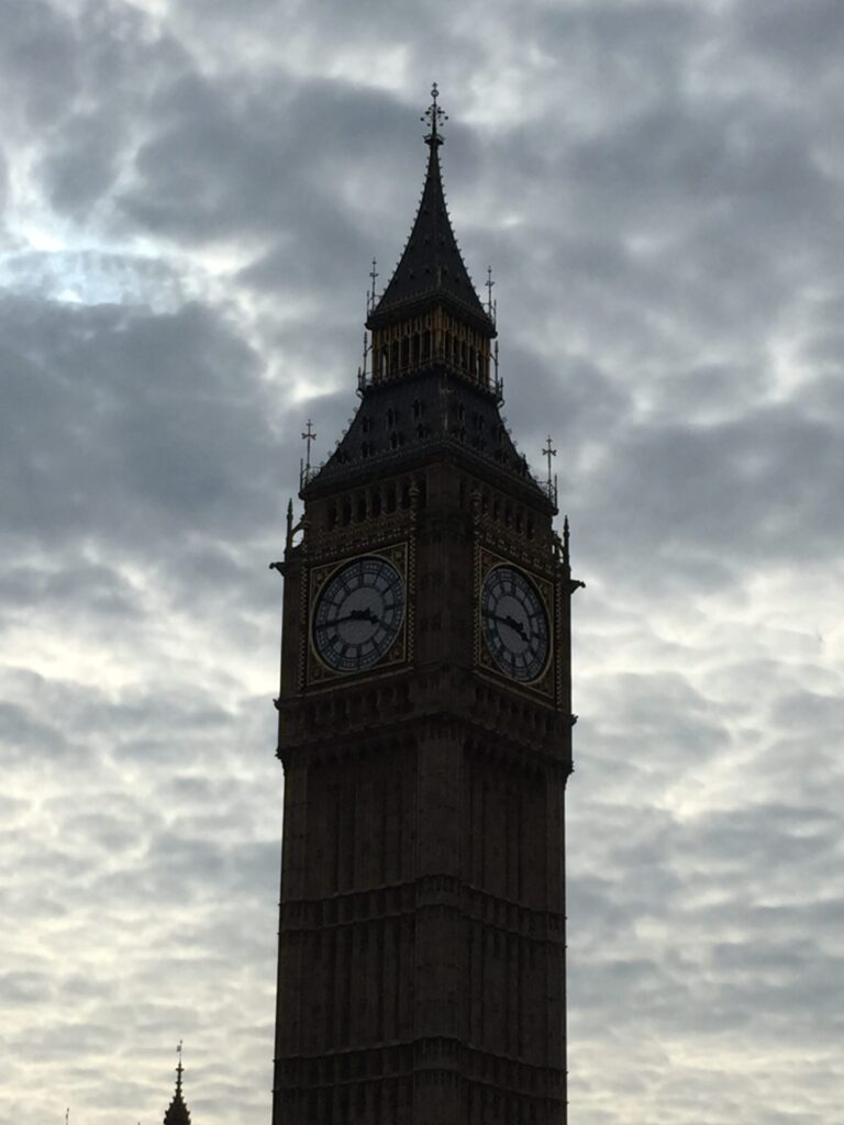 Big Ben at 3:45 pm