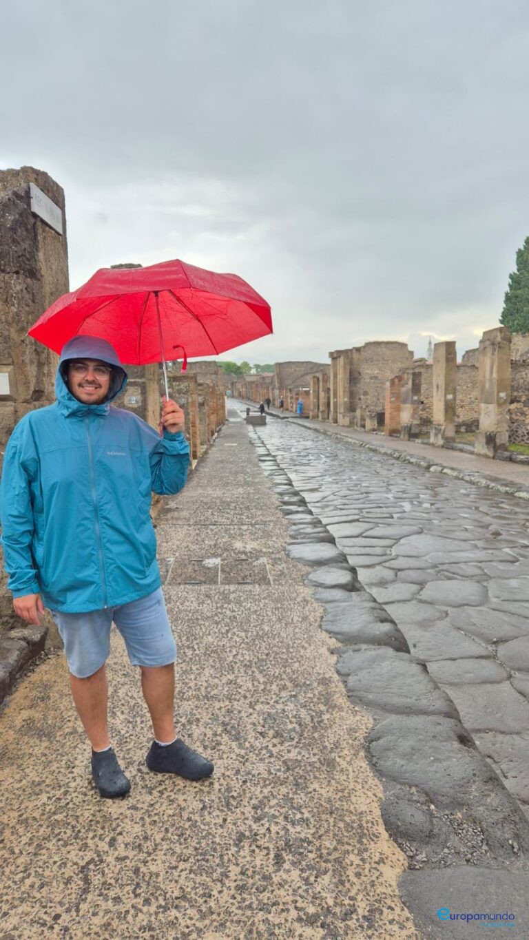 Día de lluvia en Pompeya