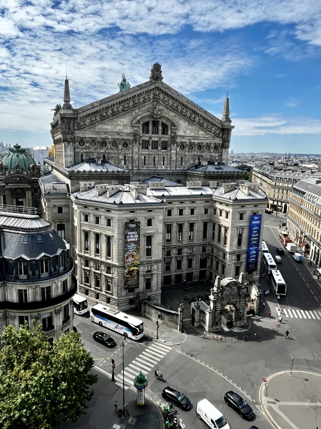 Edificio de la Ópera de Paris vista desde las Galeries Lafayette