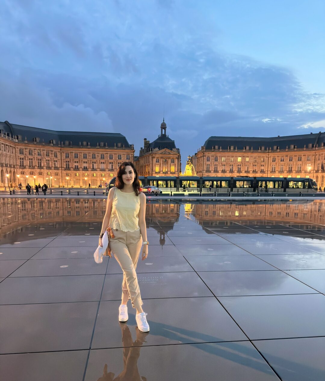 En el espejo de agua