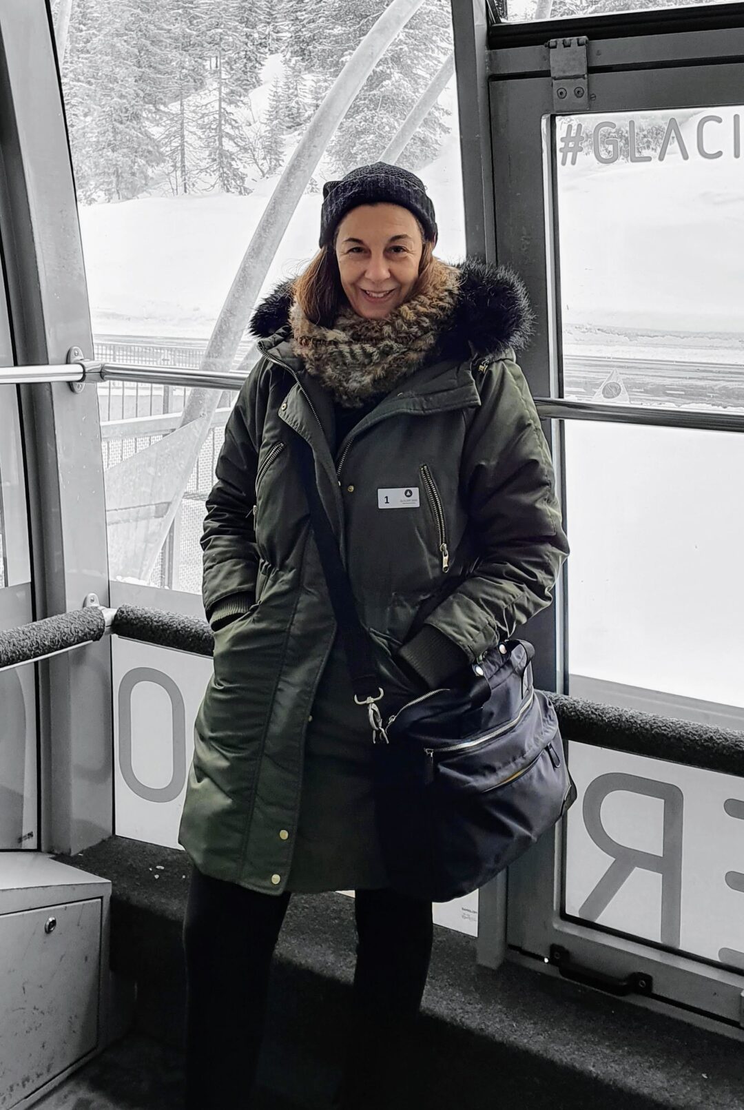 En el teleférico hacia Glacier 3000