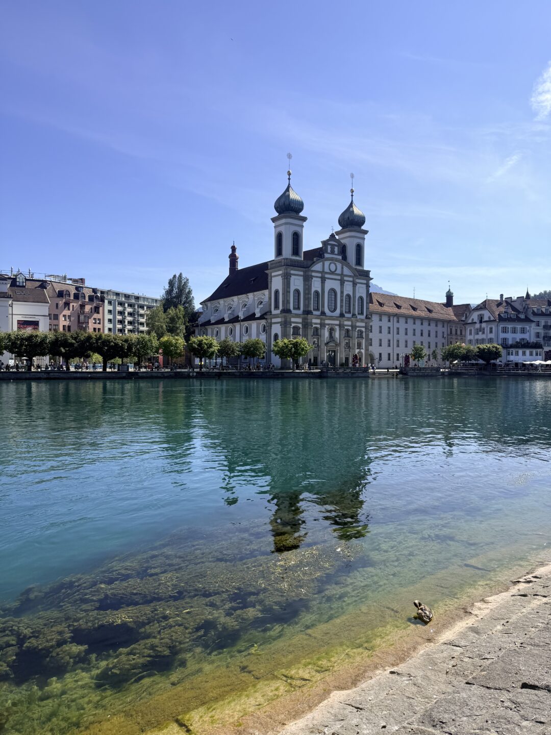 Lucerne lake with old buildings
