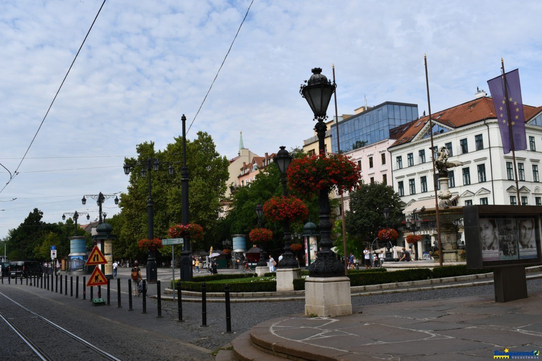 Una vista del centro de la ciudad de Bratislava