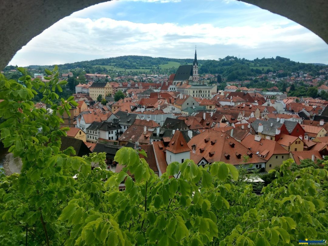 Vista da cidade a partir do Castelo de Cesky Krumlov