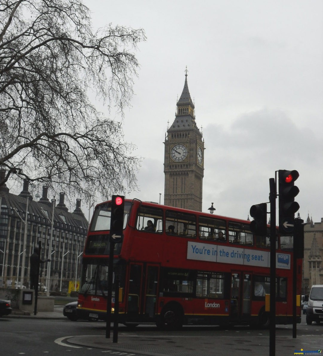 Paisagens londinas – o famoso onibus de dois andares