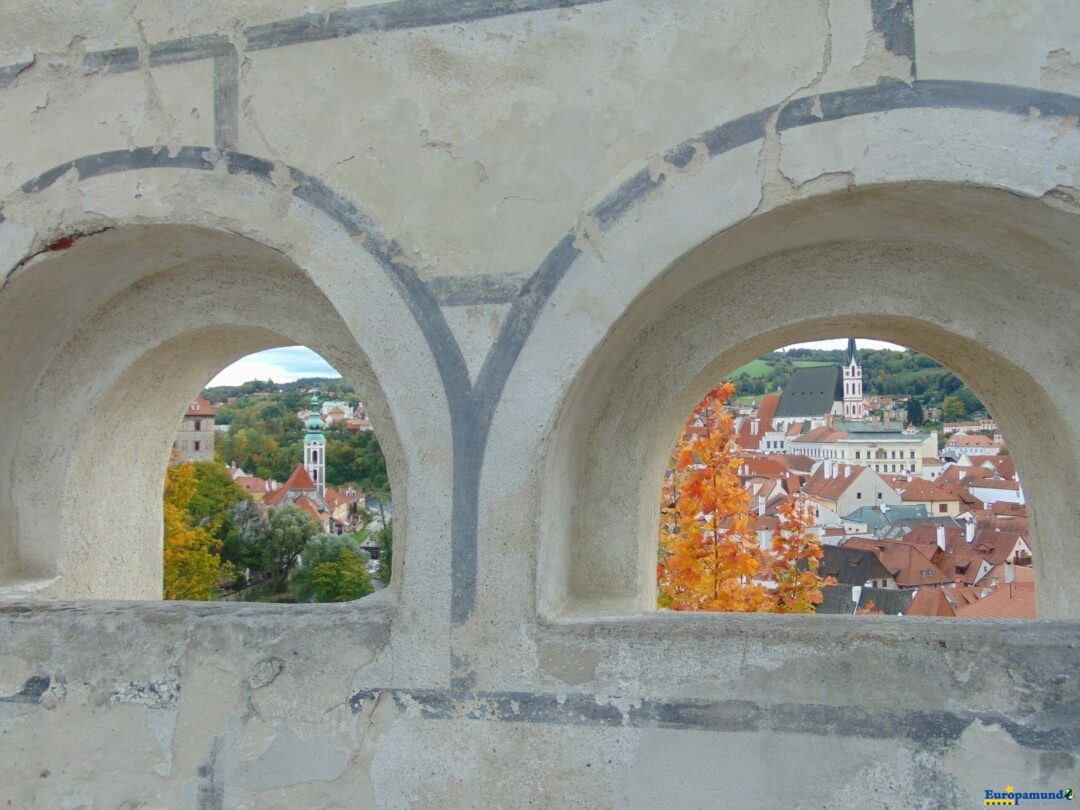 Vista de Cesky Krumlov desde el Palacio