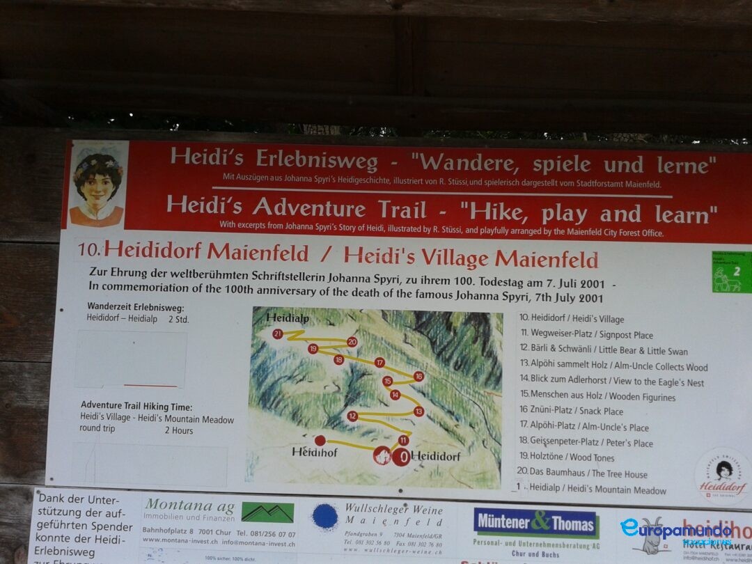 Maienfeld na cidade de Heidi