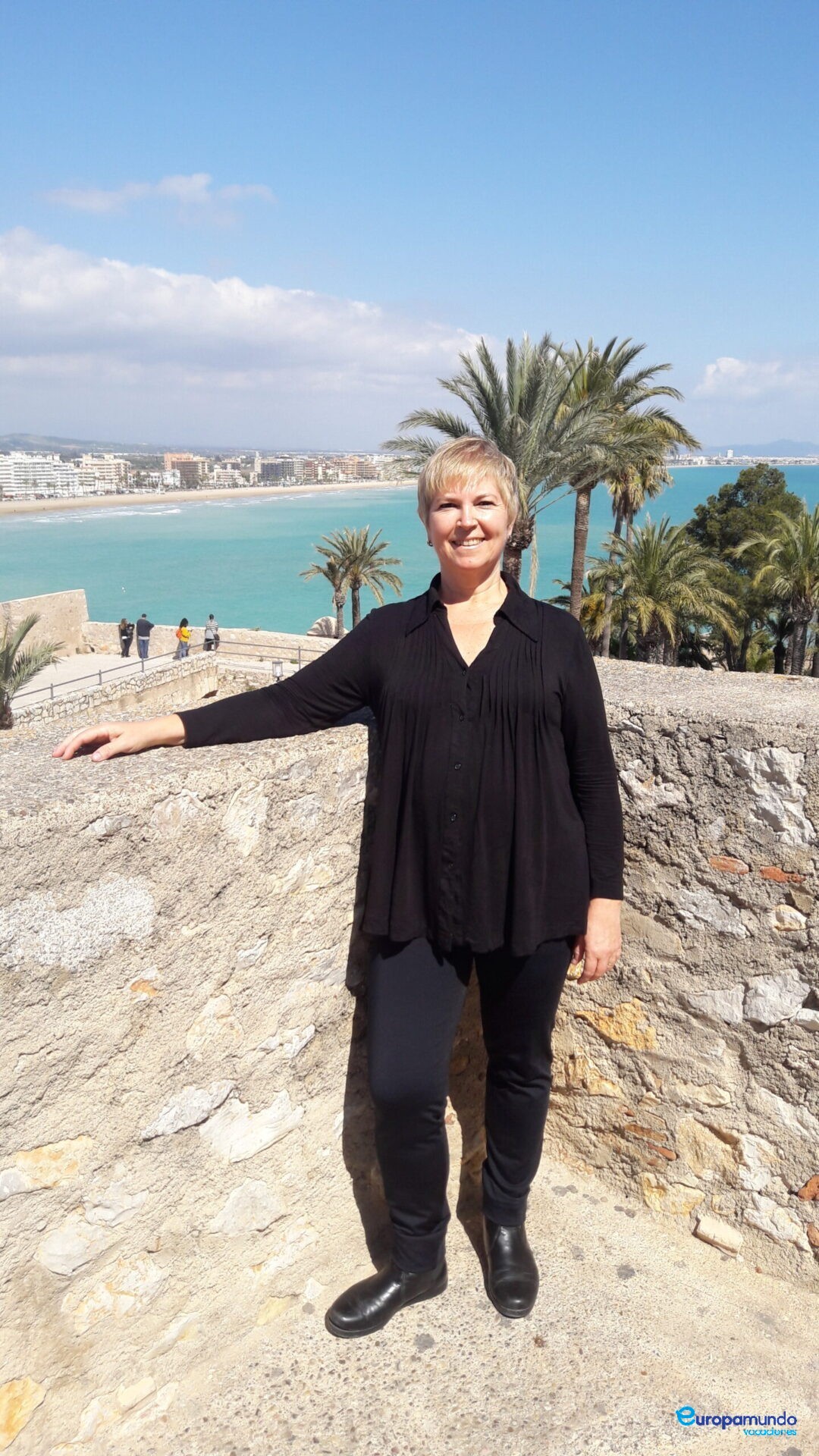 Vista de Peñiscola y el Mediterráneo