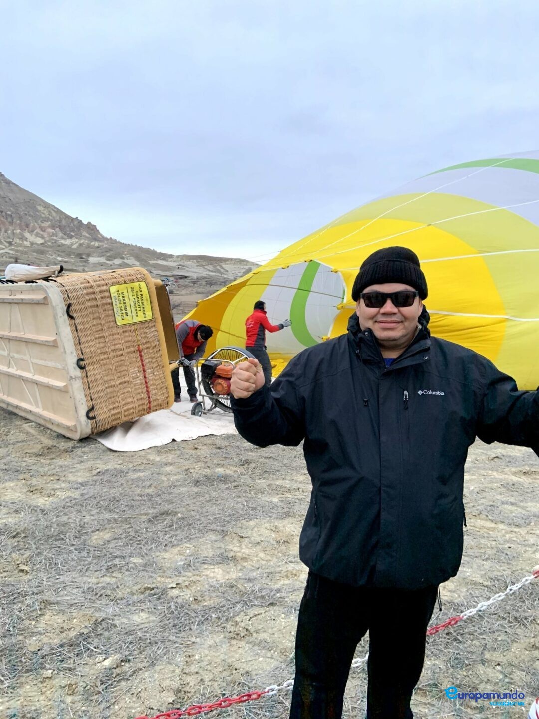 Próximo a subir al globo