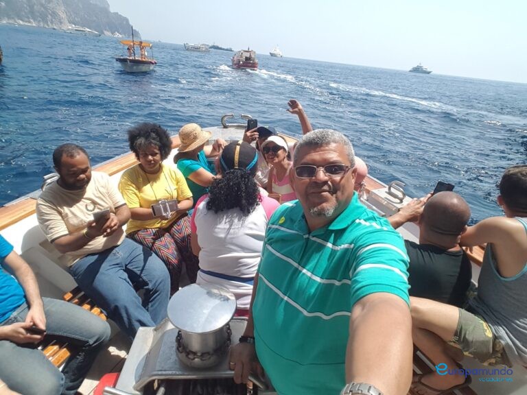 En barco en Isla Capri