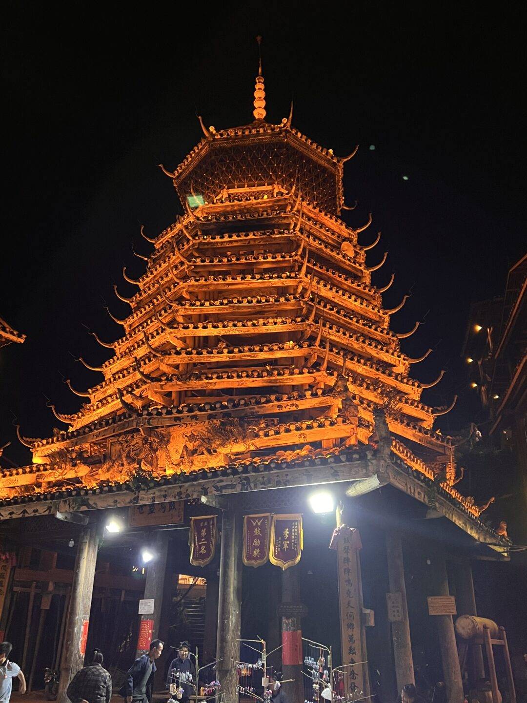 Torre del tambor en Zhaoxing