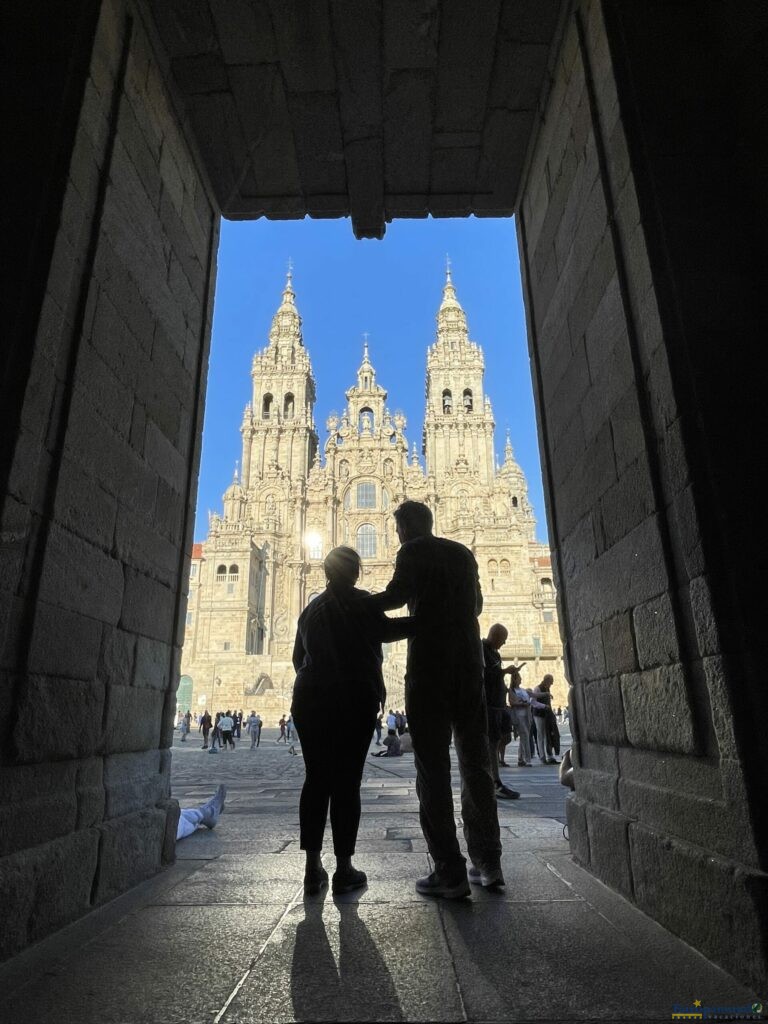 Con mi esposa en Santiago de Compostela