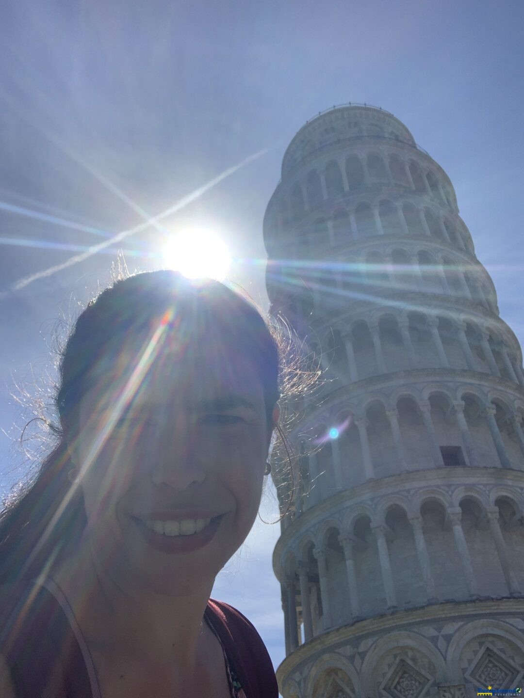 Torre de Pisa y sol