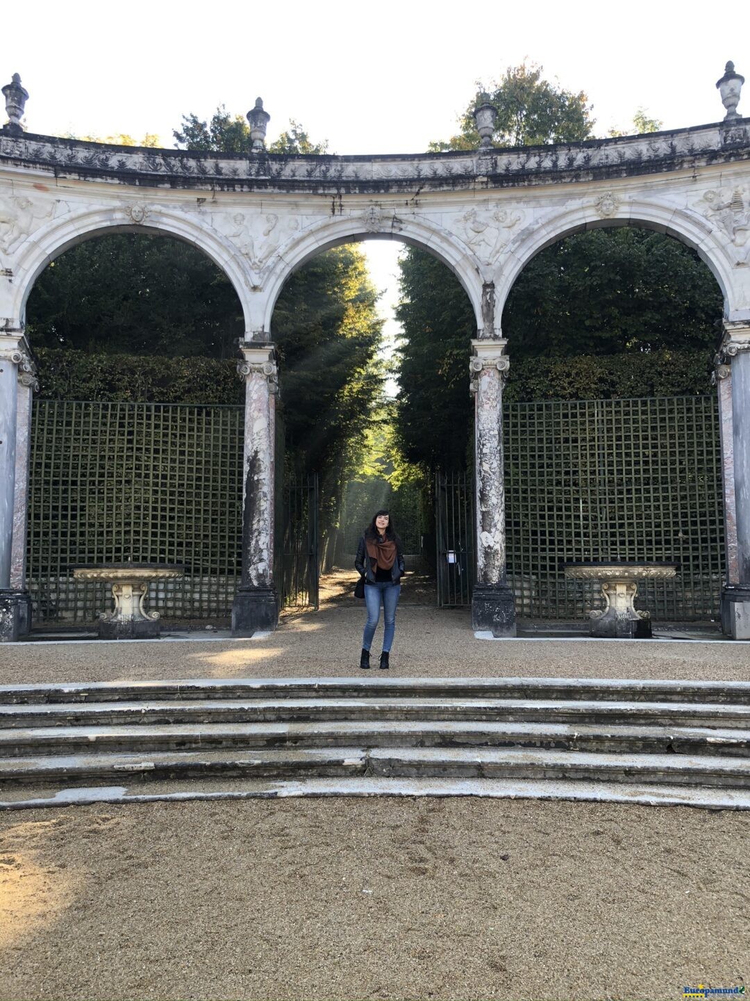 Caminando en los jardines de Versalles