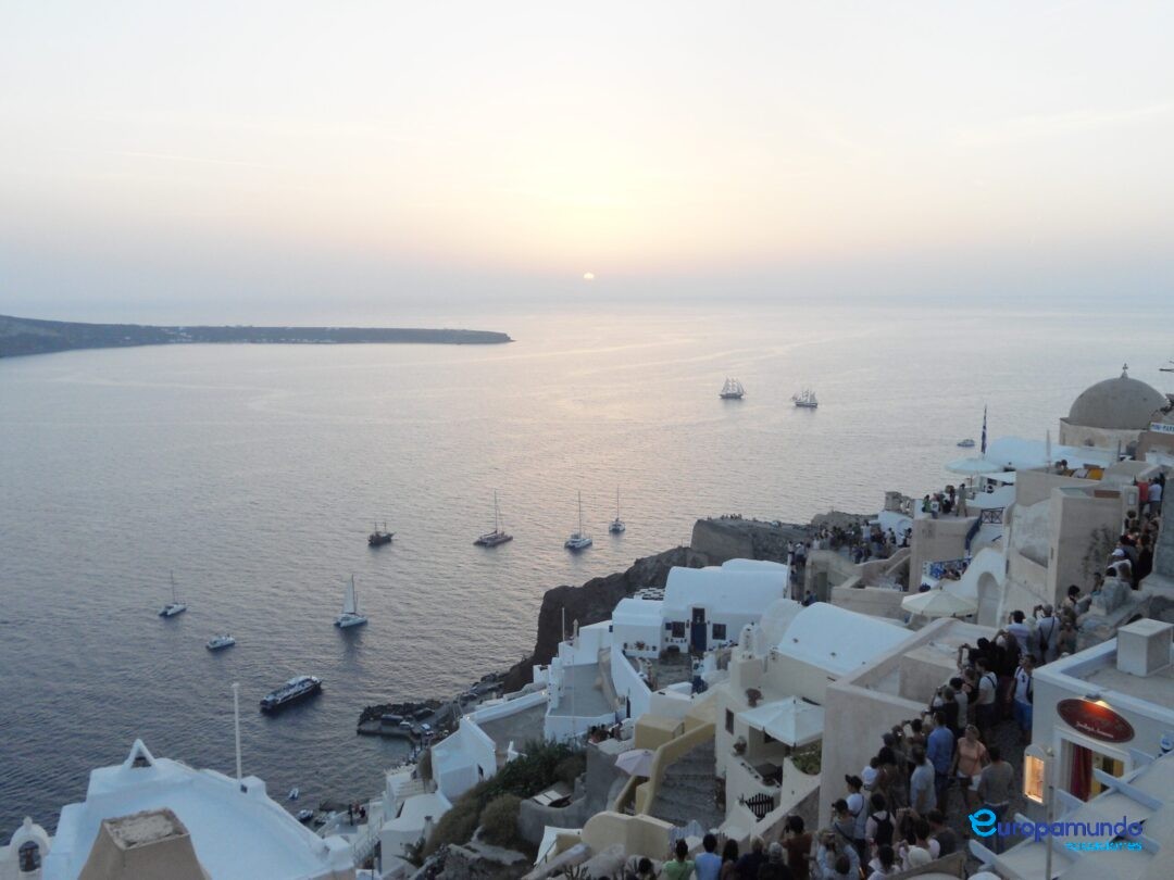 Puesta del sol en Santorini