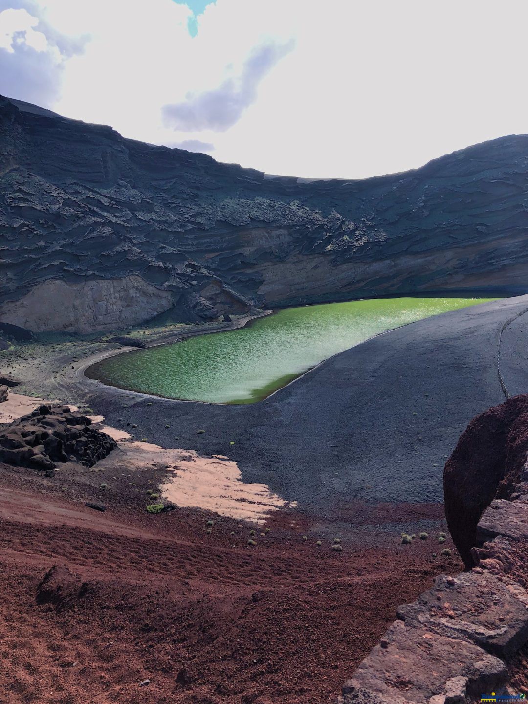 Laguna verde en Lanzarote