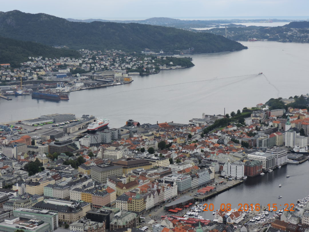 Panorámica de Bergen desde el Mount Flouyen
