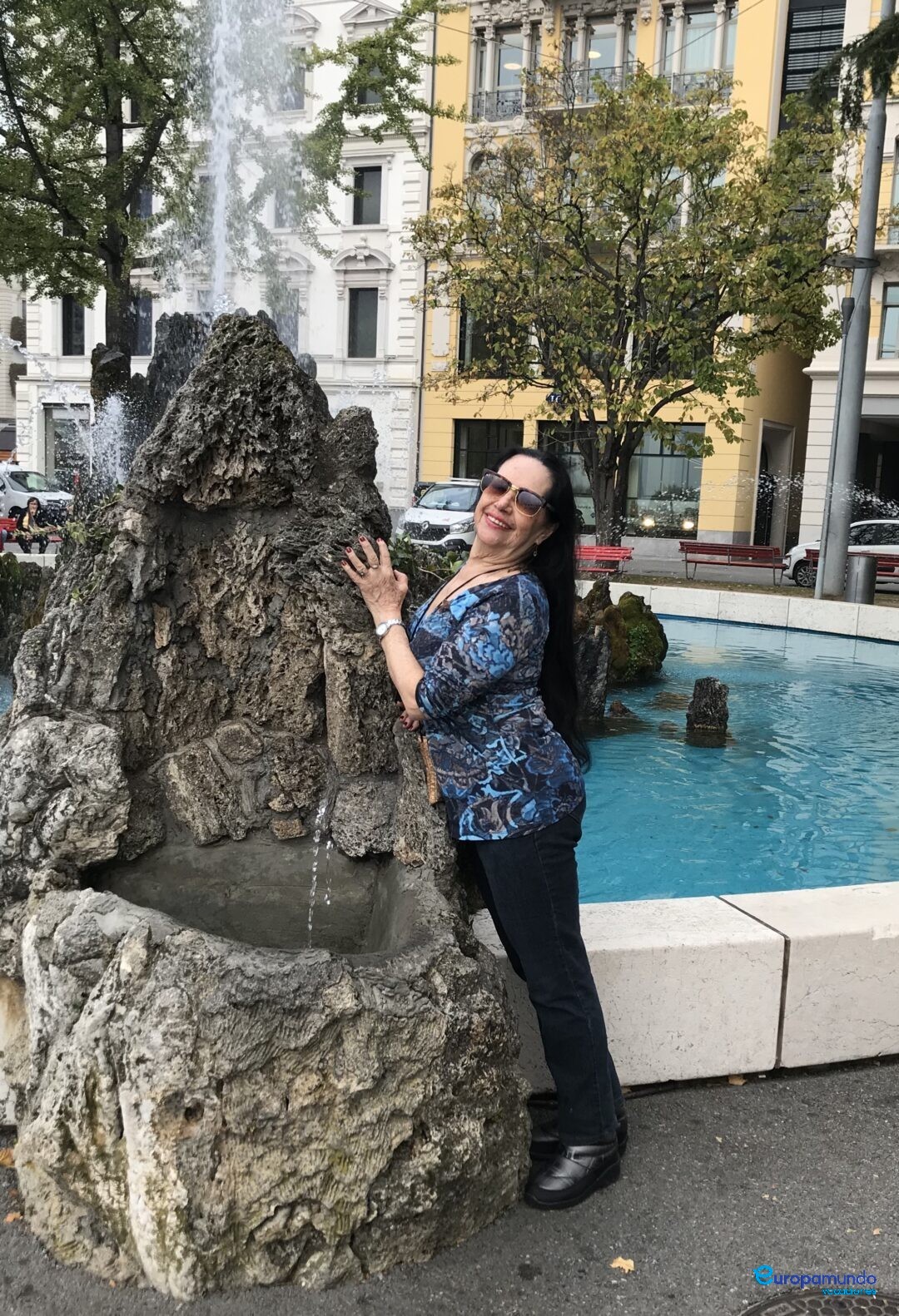 Hermosa fuente de Lugano