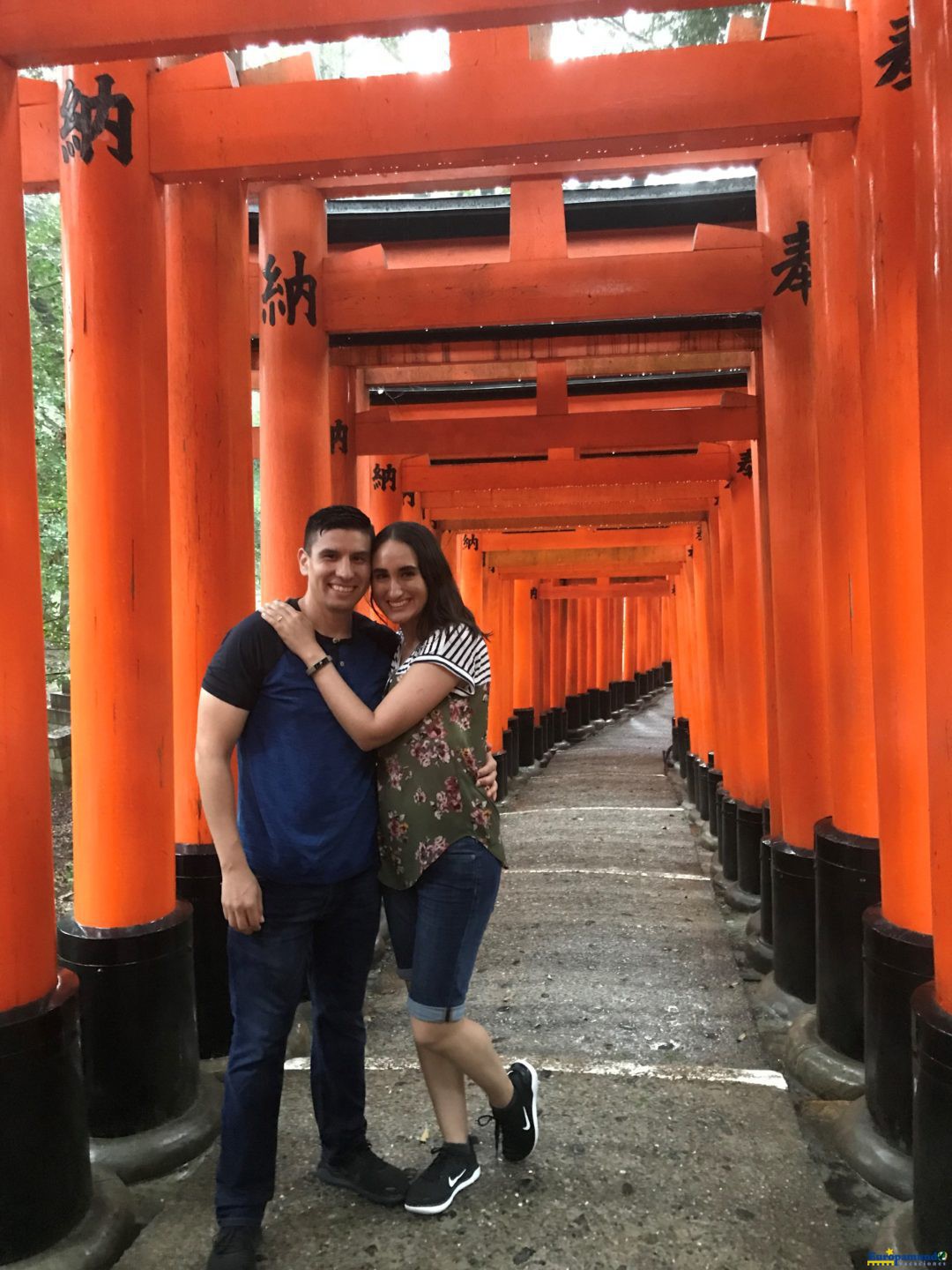 Fushimi Inari bajo la lluvia