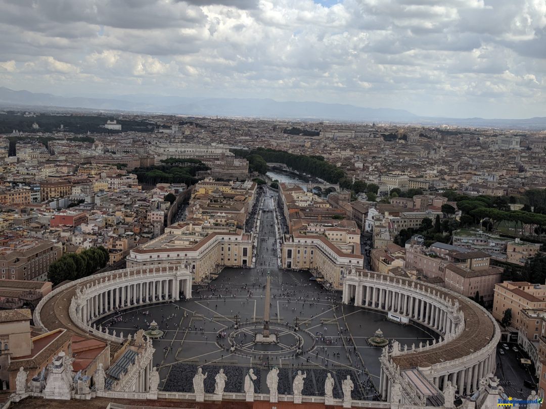 Vista Panoramica de la  Plaza  San  Pedro , Roma  Italia