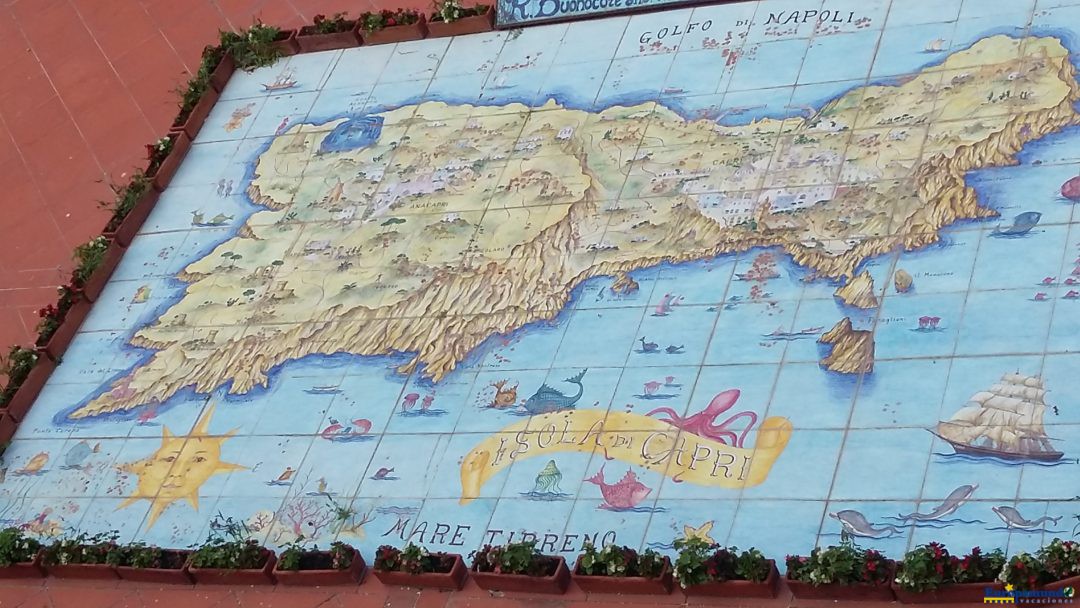 Mapa de la isla de Capri…