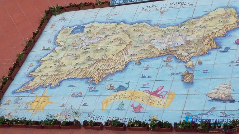 Mapa de la isla de Capri…