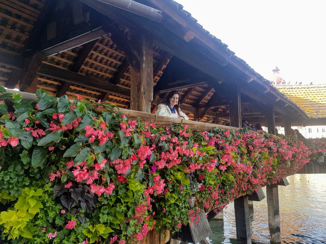 Kapellbrücke ,puente de madera del siglo 14 ,Lucerna.