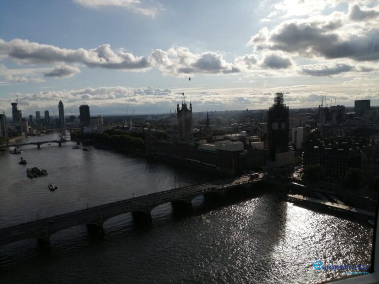 Disfrutando del paisaje desde el London Eye!!!!