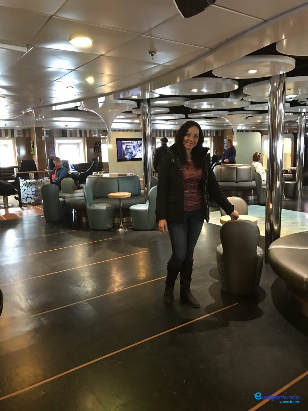 En el ferry  de Stena Line!!! Camino a Irlanda vaya manera de buque.