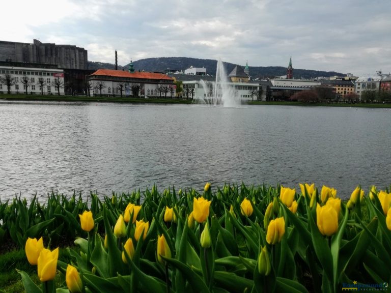 Bella ciudad con paisajes increíbles