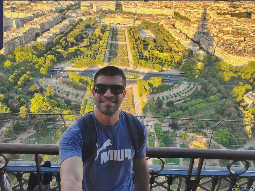 En lo alto de la torre Eiffel