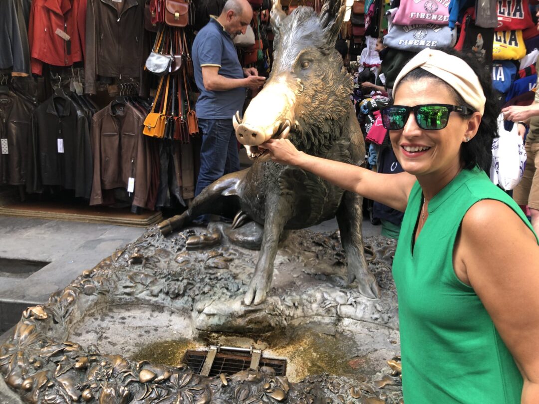 Jabalí de la suerte de regresar a Florencia