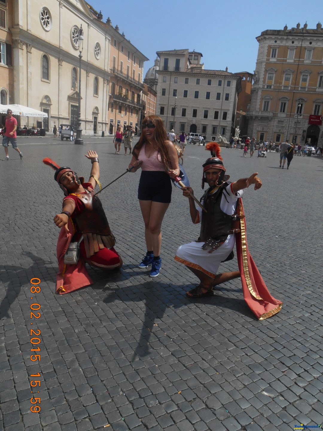 Los guardias de Roma, Italia.