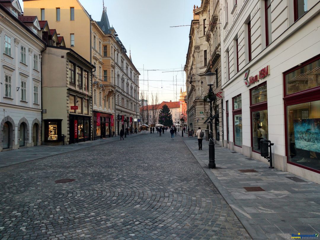 Calle Stritarjeva en el centro
