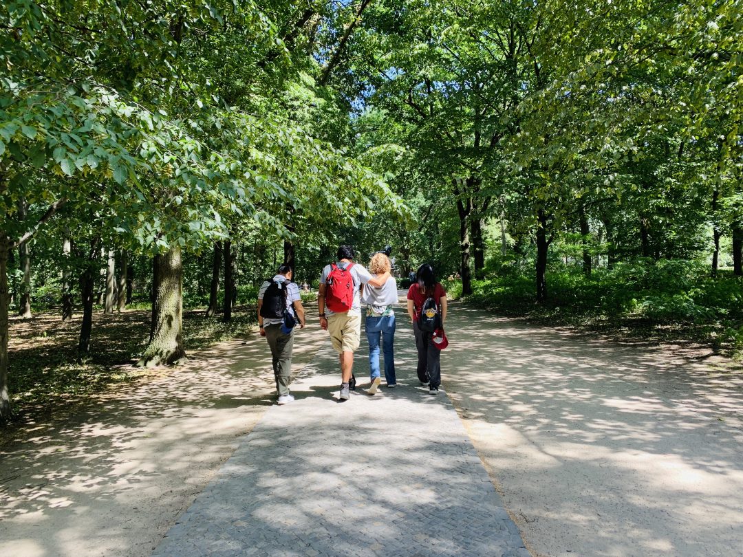 Disfrutando en parque de Berlín