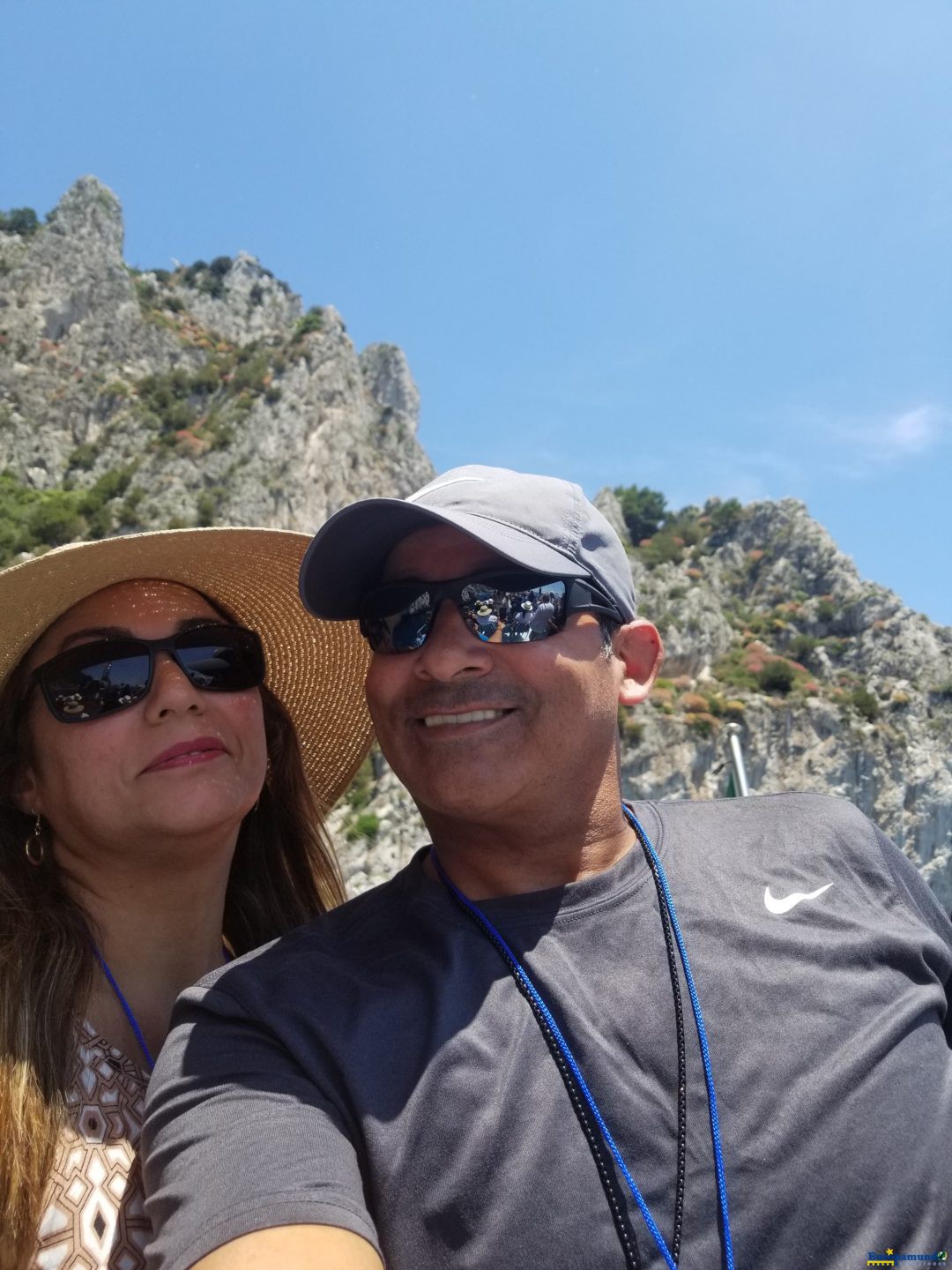 Mi esposa y yo en Isla de Capri
