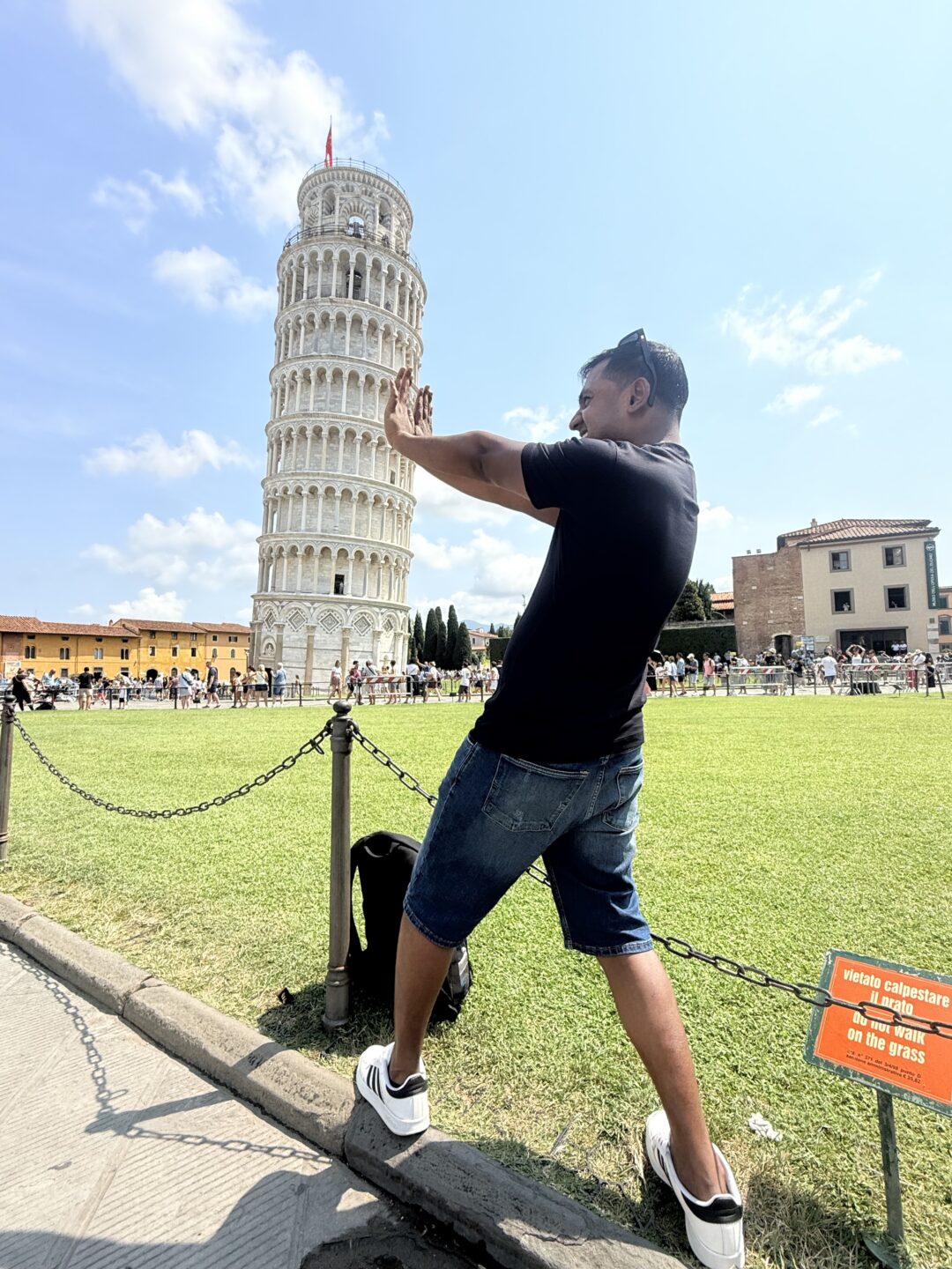 Pushing the leaning tower pisa