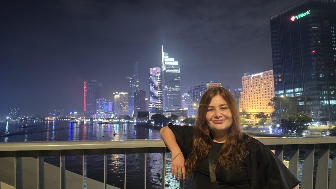 Vista panorámica desde un puente en Saigon